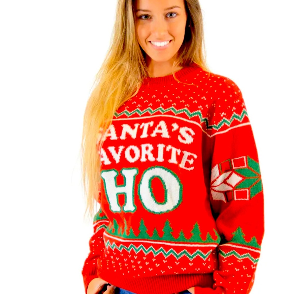 Ugly Christmas Sweater - Santa’s Favorite Ho